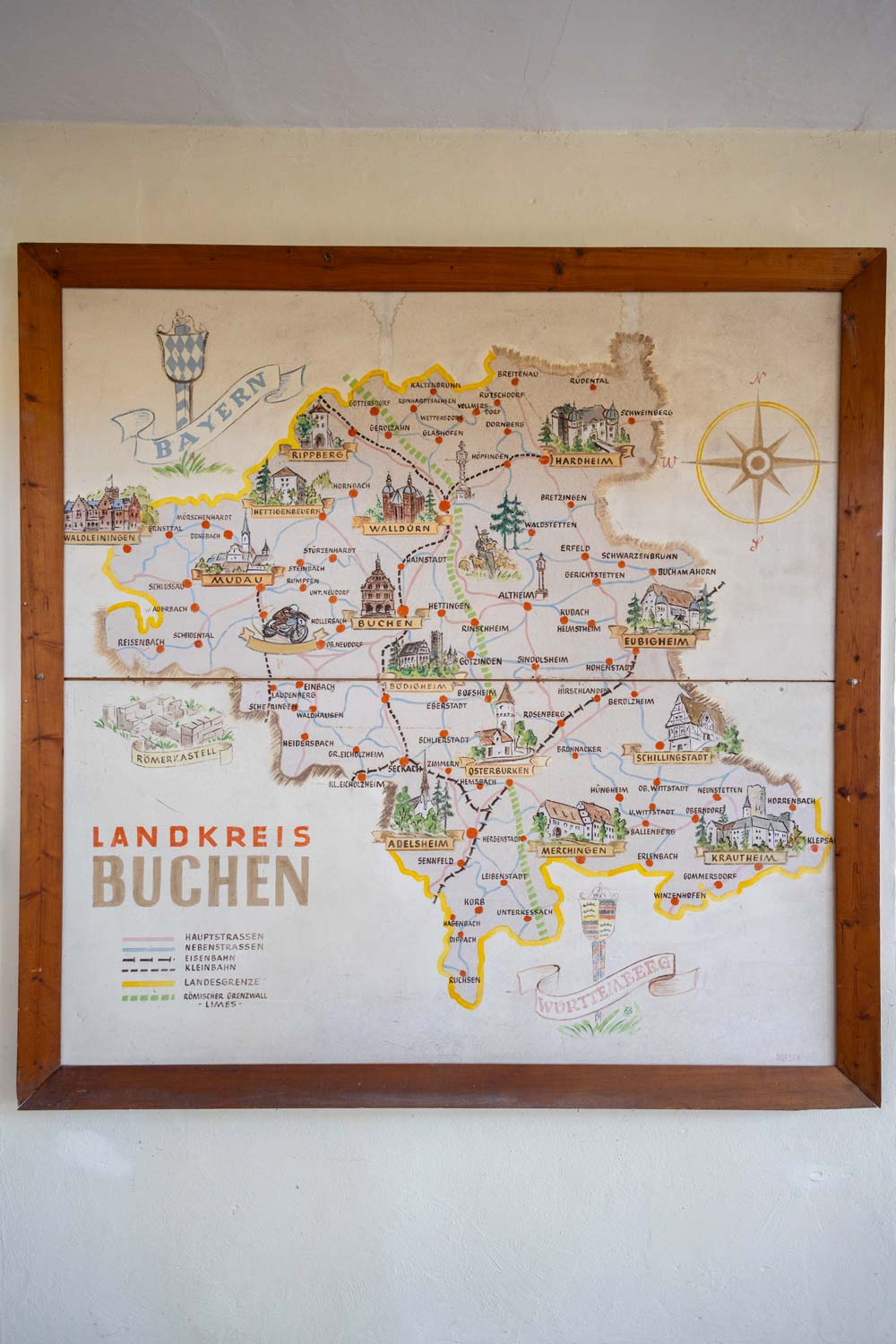 Karte vom Altkreis Buchen